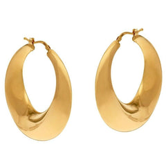 QVC Vicenza Yellow Silver Sterling Round Hoop Graduated Earrings
