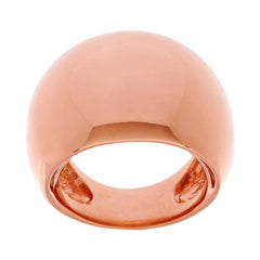 QVC Bronzo Italia Bold Polished Domed Band Ring Size 6