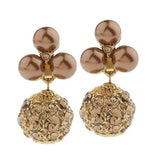 QVC Isaac Mizrahi Live Sparkling Pave & Simulated Pearl Earrings