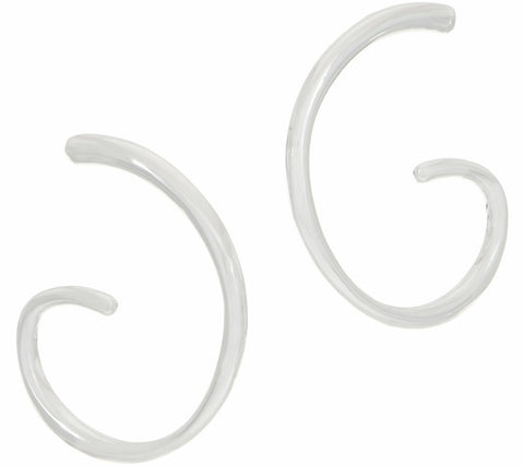 RLM White Bronze Shell Hoop Earrings QVC