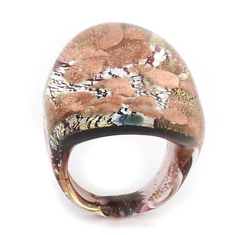 QVC Bold Round Multi-colored Murano Glass Ring Size 9