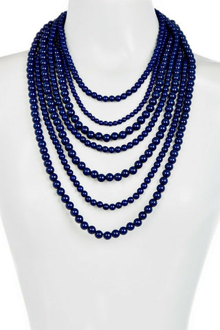 BaubleBar Bold Beaded Multi-Strand Blue Necklace