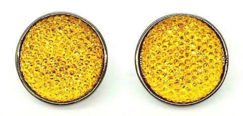 QVC Joan Rivers Sequin Shimmer Button Earrings