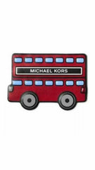Michael Kors Jet Set Go Red Bus Luxe Leather Sticker Multi Handbag