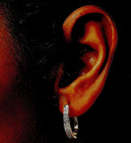 1.00 Cttw Diamond (I ,IH) 14K Solid Gold Ladies Hoop Earring Affinity QVC