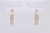 1.00 Cttw Diamond (I ,I-H) 14K Pink Solid Gold Hoop Earring Affinity QVC