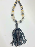 Akola "Debutant" Gem, Recycled Glass and Karatasi Paper 36" Bead Necklace