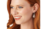 QVC Sold Out Diamonique and Simulated Morganite Earrings, Sterling