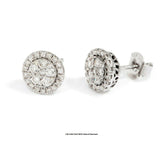 1.00 Cttw Diamond Round Cluster Stud Earrings 14K Solid Gold Affinity QVC