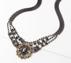 LOGO Links by Lori Goldstein Extravagant Rhinestone Necklace 20”