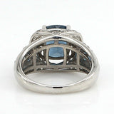 HSN Victoria Wieck 4.02 ct London Blue & White Topaz Sterling Ring Size 6