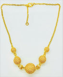 Judith Ripka 14k Gold Pave11.10 ct Diamonique Bead Necklace QVC