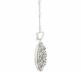 QVC 2.50 cttw Multi Sapphire Enhancer with 36" Chain Sterling Silver