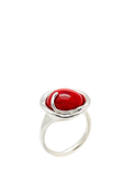 QVC Kalos by Hagit Sterling Pomegranate Glass Ring SZ-7