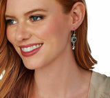 Barbara Bixby 18K Solid Gold Sterling Rutilated Quartz Doublet Drop earrings QVC