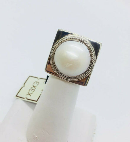 EXEX by Claudia Agudelo Sterling Silver & Gemstone Cabochon Ring Sz- 5 QVC