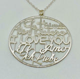 Sevilla Silver "I Love You" Pendant with 34" Chain Necklace Sterling Silver HSN