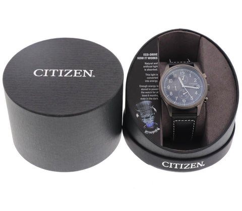 NWT Citizen CA0627 09H Eco Drive Men's Leather Strap Watch