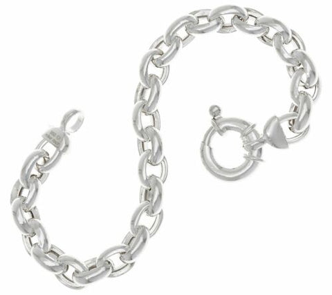 UltraFine Silver 7-1/4" Polished Rolo Link Bracelet 14.9g QVC