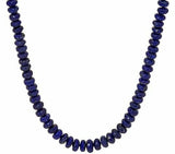 QVC Sterling Faceted Lapis Bead 18" Necklace