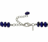 QVC Sterling Faceted Lapis Bead 18" Necklace