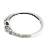 HSN Victoria Wieck Sterling Sapphire & Cubic Zirconia Bangle 7"