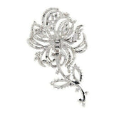 QVC Joan Rivers Pave Crystal Flower Brooch with Removable Stem