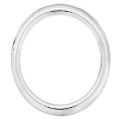 QVC UltraFine Silver Bold Polished Domed Round Average Bangle