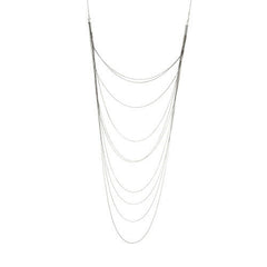 QVC Vicenza Silver Sterling Silver Layered Bib Necklace
