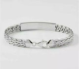 Italian Sterling Wheat Chain ID Station Ladies Bracelet, Silver Style QVC