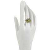 HSN Colleen Lopez 3.51ctw 5-Stone Peridot & White Topaz Ring Size 6