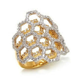 HSN Victoria Wieck 1.1 Ctw Absolute Honeycomb 2-tone Ring Size 8