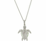 Jade and Gemstone Turtle Enhancer w/ 18" Chain Sterling Silver QVC