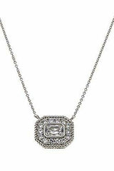 Leslie Greene 1.56 Ct Diamond Similant 14K Gold On Sterling Silver 18" Necklace