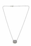 Leslie Greene 1.56 Ct Diamond Similant 14K Gold On Sterling Silver 18" Necklace