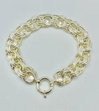 Sevilla Silver Textured Link 8' Women Bracelet HSN