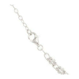 QVC Vicenza Silver Sterling Beaded Diamond Cut Link Very Heavy Necklace