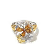 HSN Victoria Wieck 6.52ctw Quartz and Citrine "Butterfly" Ring Size 6