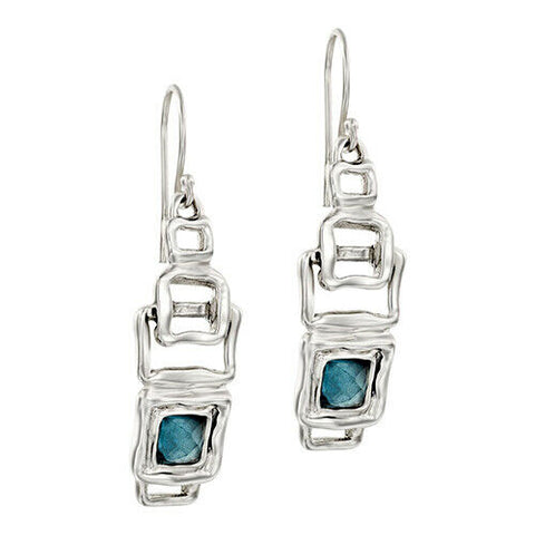 QVC Sold Out Hagit Sterling Blue Topaz Dangle Earrings