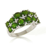 HSN Colleen Lopez 4.21ct Diopside & Topaz Sterling "Green Envy" Ring Size 6