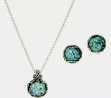 Or Paz Sterling Silver Roman Glass Necklace & Earrings Set QVC