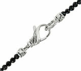 JAI 72" Sterling Silver Black Spinel Bead Necklace QVC