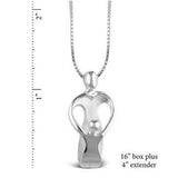 QVC Loving Family Sterling Mother & Child Personalized Pendant Necklace