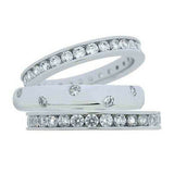 QVC Epiphany Platinum Clad 1.80 ct Sterling Scattered 3-pc. Ring Size 7