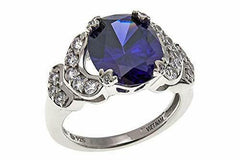 Absolute 14K Gold On Stering Simulated 2.00 Cttw Tanzanite HSN Ring 5