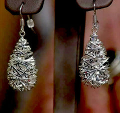 UltraFine Silver Wire Wrapped Drop Earrings