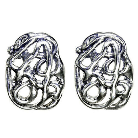 QVC Sold Out Hagit Sterling Silver Abstract Openwork Earrings