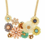 QVC Joan Rivers Goldtone Floral Confection 18" Bib Necklace