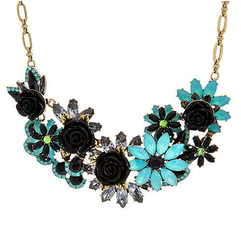 QVC Joan Rivers Jeweled Garden 18" Statement Necklace