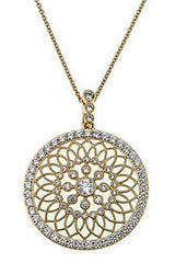Leslie Greene 14K Yellow Gold Over Cubic Zirconia"Le Cirque" Medallion Necklace